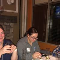 Three alumni talking